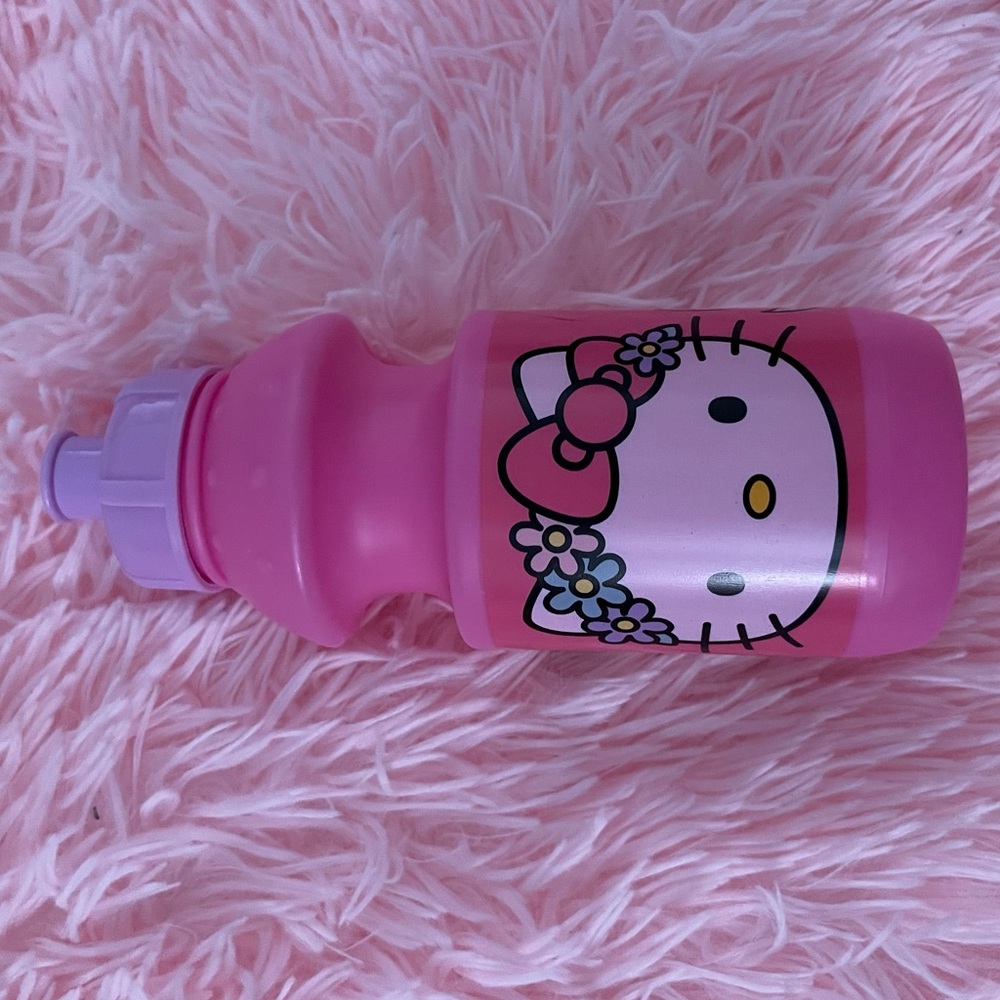 Pink kawaii Hello Kitty kid’s water bottle